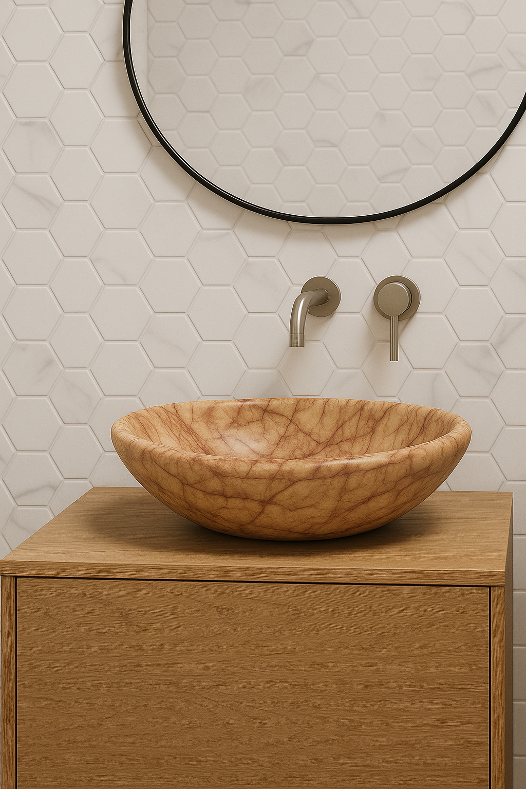 Umywalka łazienkowa z kamienia