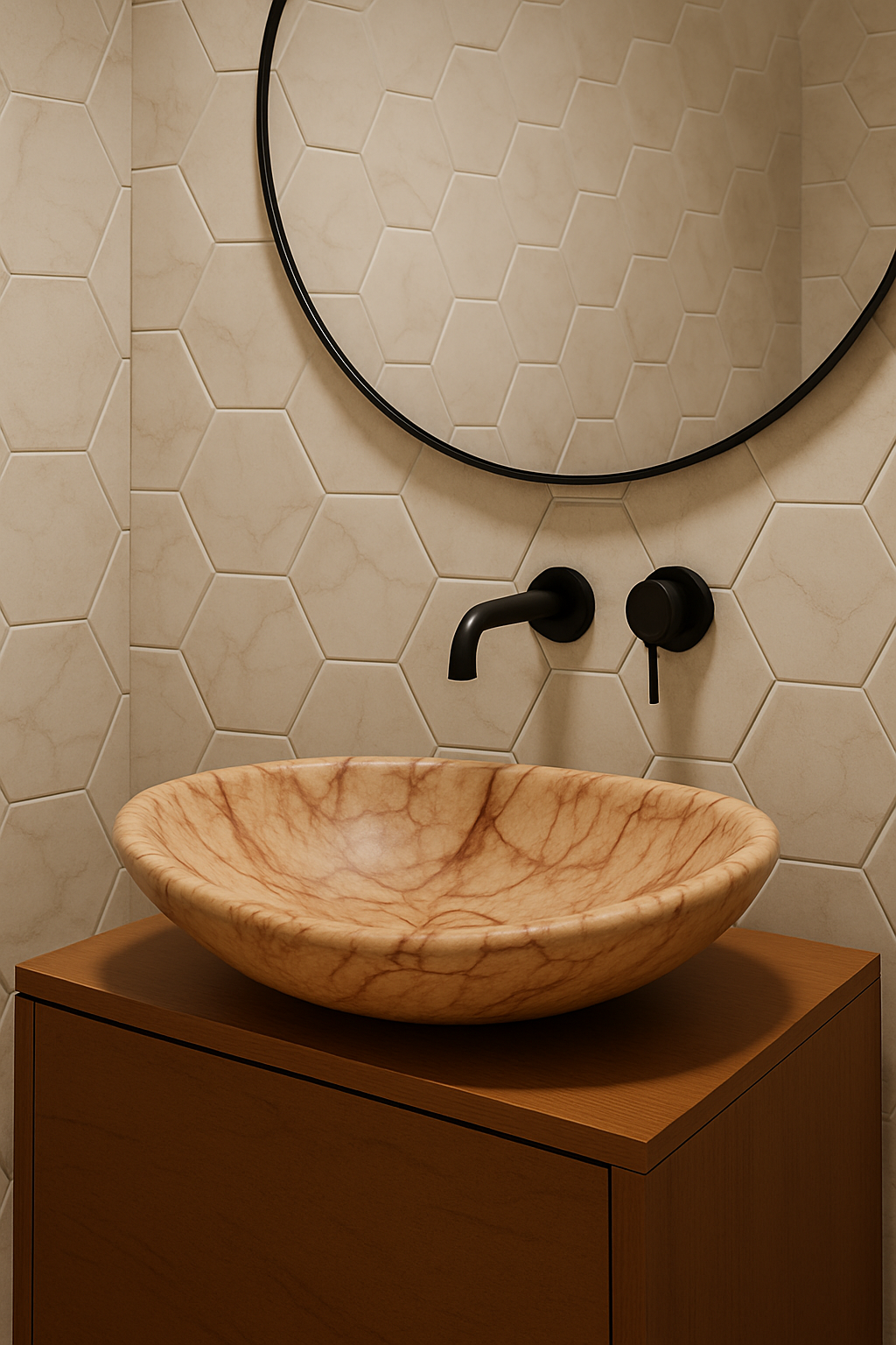 Umywalka łazienkowa z kamienia